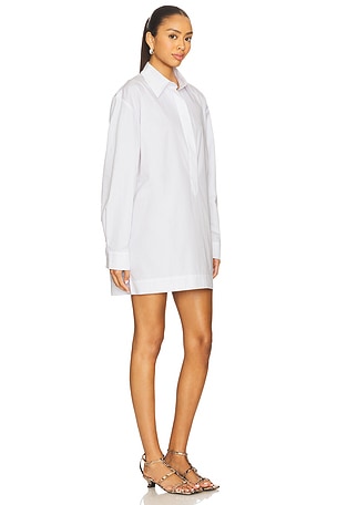 EAVES Yohanne Shirt Dress in White
