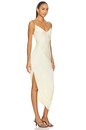 EAVES x Coco Nico Silk Maxi Dress in Yellow