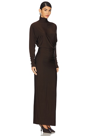 EAVES Shir Dress in Brown