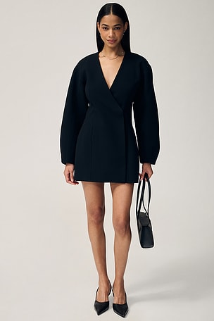 Norna Polished Crepe Mini Dress EAVES