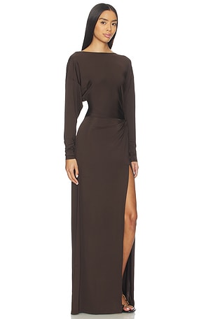 EAVES Ingrid Gown in Brown