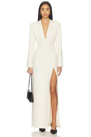 Lovise Polished Crepe Maxi Dress EAVES