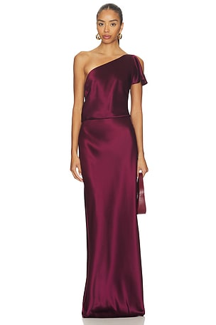 EAVES Svann Gown in Burgundy