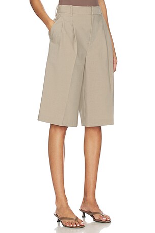 EAVES Colby Long Short in Taupe. Size XXS. Also