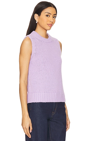 EAVES Daisy Sleeveless Knit Vest in Lavender