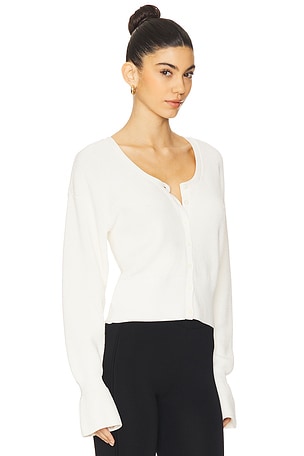 EAVES Lennox Cardigan in Ivory