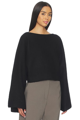 EAVES Whinnie Knit Cape in Black