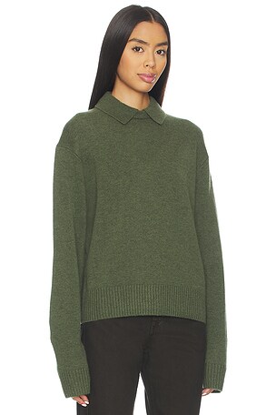 EAVES x Coco Oaklee Collared Sweater in Green