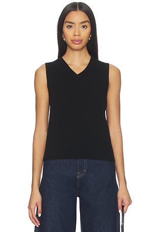 EAVES Sloan Classic Knit Vest in Black