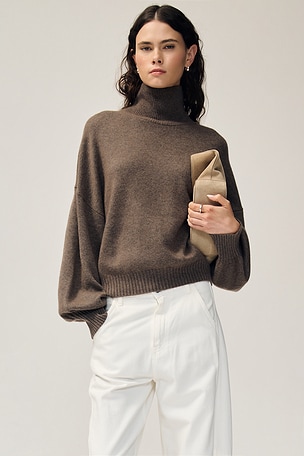 Ellara Oversized Knit Mock Neck EAVES