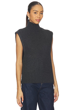 EAVES Lynnda Knit Mock Neck Shell in Grey. Size XXS. Also