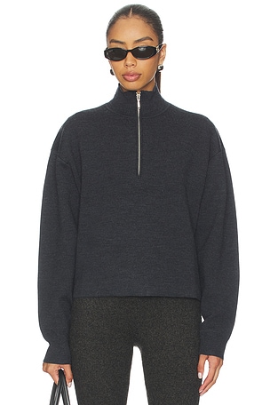 Brecken Double Faced Half Zip Sweater EAVES