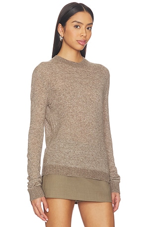 EAVES x Jasmine Tookes Kathryn Light Knit Crewneck in Taupe