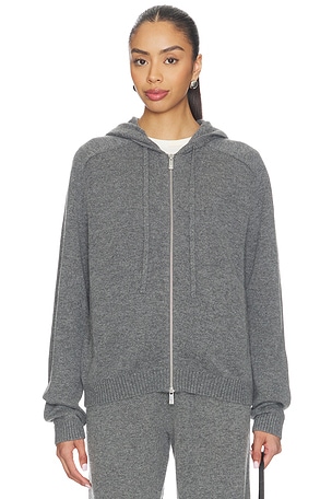 EAVES x Jasmine Tookes Milah Wool Cash Zip Up in Grey. Size XL. Also