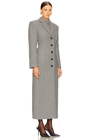 EAVES Yaron Manteco Wool Coat in Grey