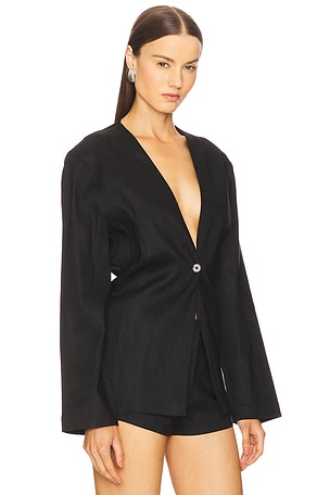EAVES Iyla Shirt Blazer in Black