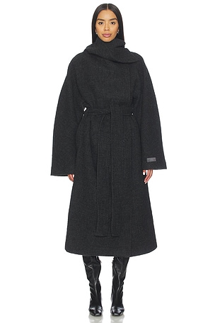x Coco Silje Manteco Wool Funnel Neck Coat EAVES
