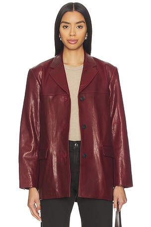 x Coco Aroa Leather Blazer Jacket EAVES