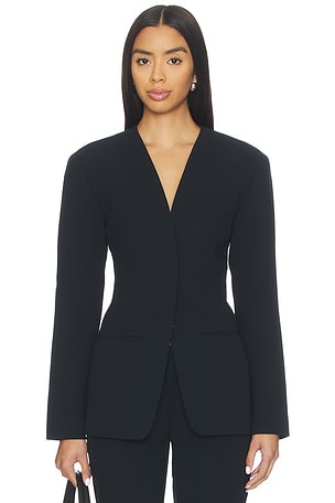 x Coco Unne Polished Crepe Blazer EAVES
