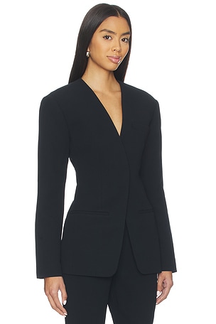 EAVES x Coco Unne Polished Crepe Blazer in Black