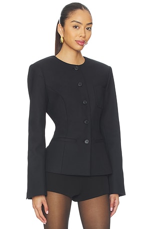 EAVES Mai Compact Suiting Blazer in Black