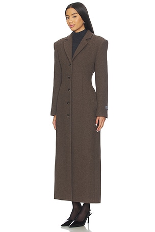 EAVES x Coco Yaron Manteco Wool Coat in Brown