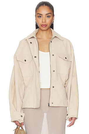 EAVES x Jasmine Tookes Lina Belted Jacket in Ivory