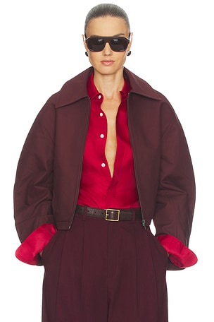 EAVES Karlie Cocoon Sleeve Jacket in Burgundy. Size XL. Also