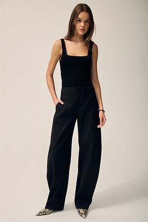 Mai Sculptural Compact Suiting Pant