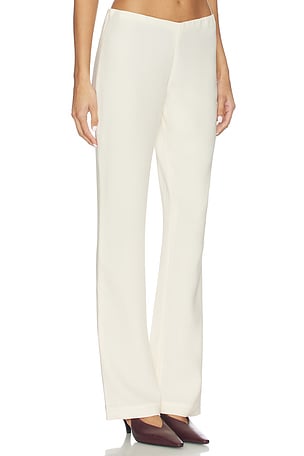 EAVES x Coco Auda Polished Crepe Pant in Ivory