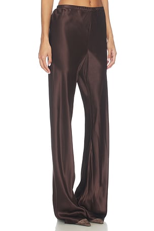 EAVES Loretta Silk Pants in Chocolate
