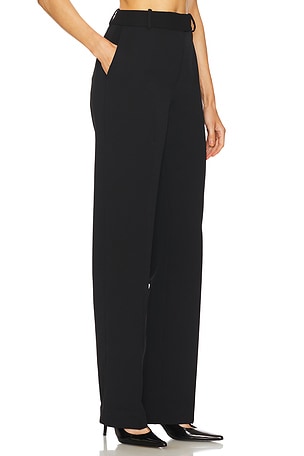 EAVES Gal Polished Crepe Pants in Black. Size S. Also