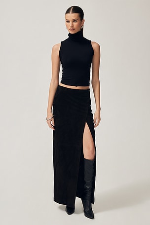 Cruz Suede Maxi Skirt EAVES