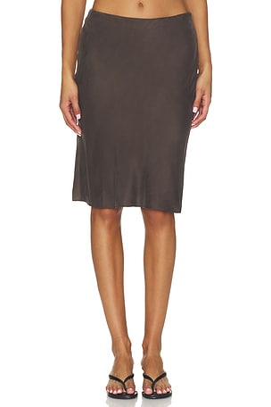 Romy Washed Silk Midi Skirt EAVES
