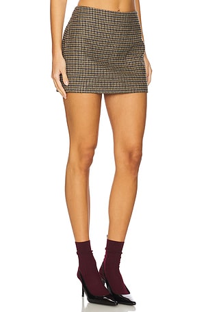 EAVES Stav Mini Skirt in Tan