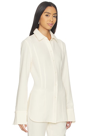 EAVES Lovise Polished Crepe Blouse in White
