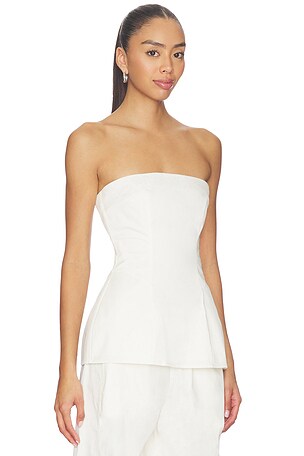 EAVES Nadia Top in White