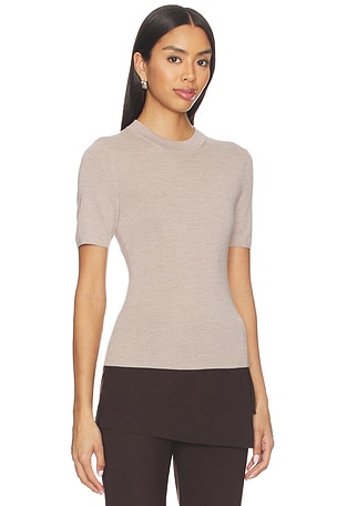 EAVES Lorita Knit Top in Taupe. Size XXS. Also