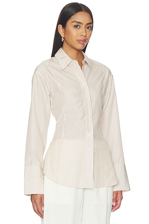 EAVES Tilda Shirt in White,Orange