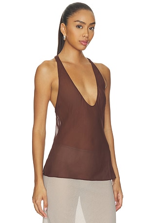 EAVES Vivian Top in Chocolate