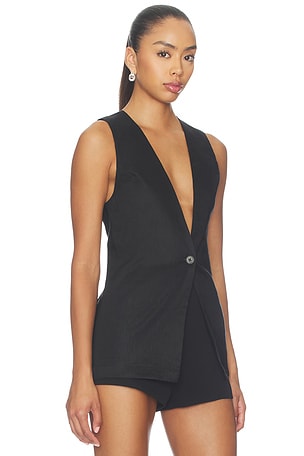 EAVES Iyla Vest Top in Black
