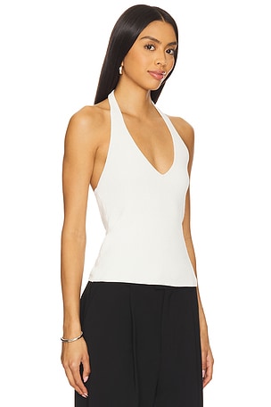 EAVES Alder Knit Halter in Ivory