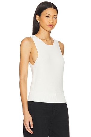 EAVES Lavanda Sleeveless Knit Top in Ivory