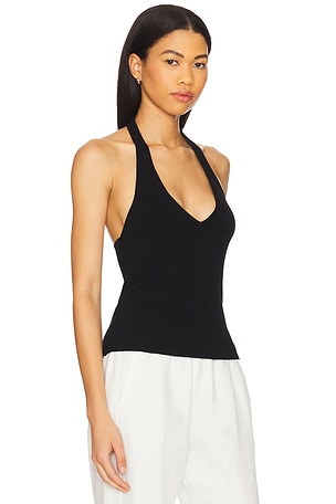 EAVES Alder Knit Halter in Black