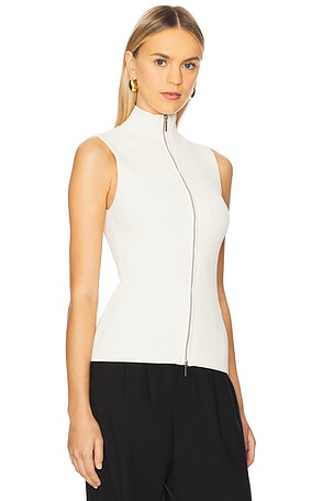 EAVES Carolyn Knit Vest in Ivory