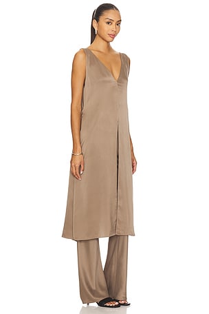 EAVES x Coco Nico Silk Tunic in Grey