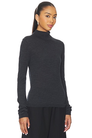 EAVES Cosette Knit Mockneck in Charcoal