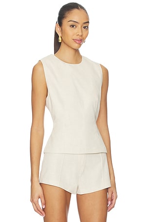 EAVES Orseno Fray Top en Marron