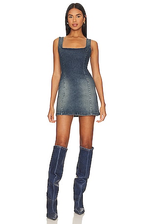 EB Denim Devan Denim Mini Dress in Denim-Medium