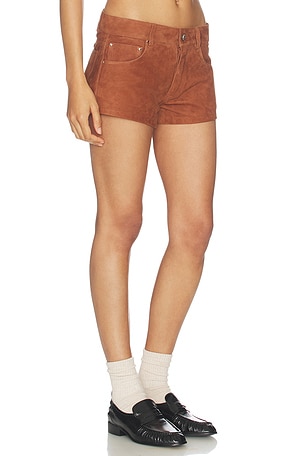 EB Denim Portman Low Rise Short in Cognac